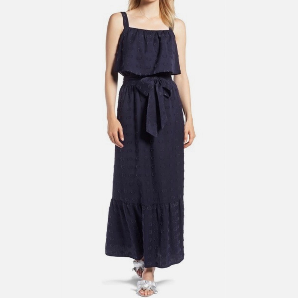 1901 FOR WOMEN DOT POPOVER MAXI NAVY